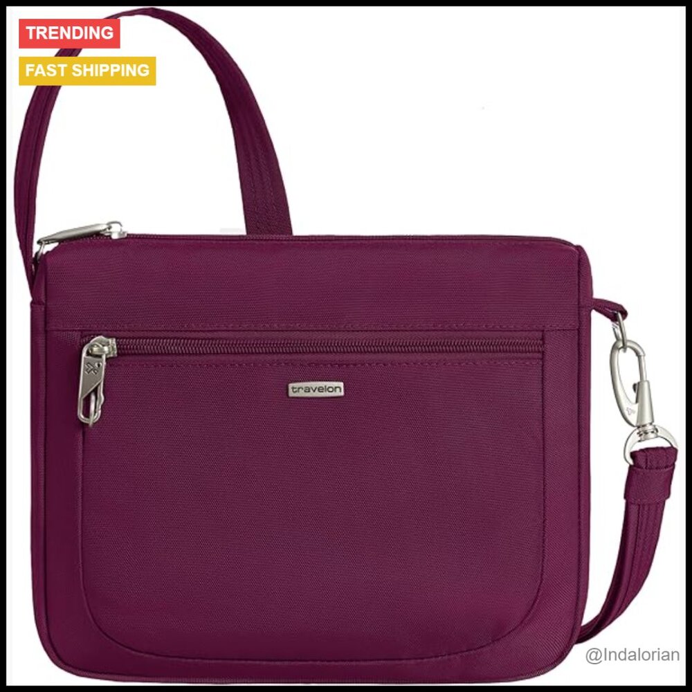 Anti-Theft Crossbody Bag Secure Travel Essential Classic Minimal Chic
